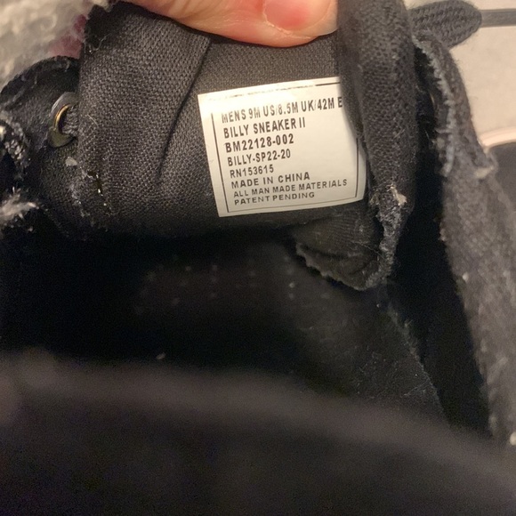 BILLY Footwear Sneaker II black canvas zip on zip off size 9 - Picture 7 of 7